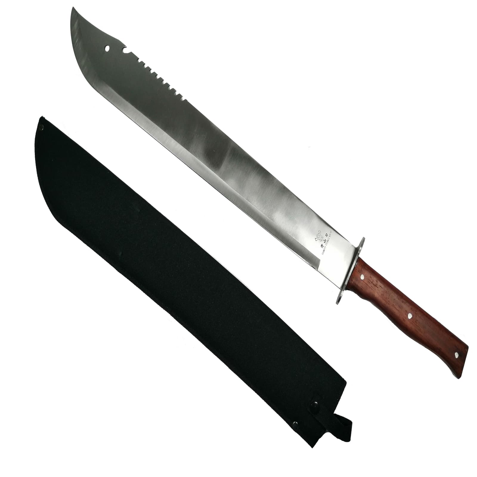 Sabie de vanatoare DEPOX®, Lord Blade, maner lemn, 69 cm, teaca inclusa