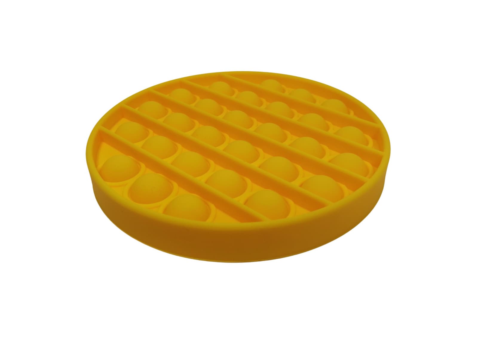 Jucarie antistres, Pop it, silicon, 13 cm, galben