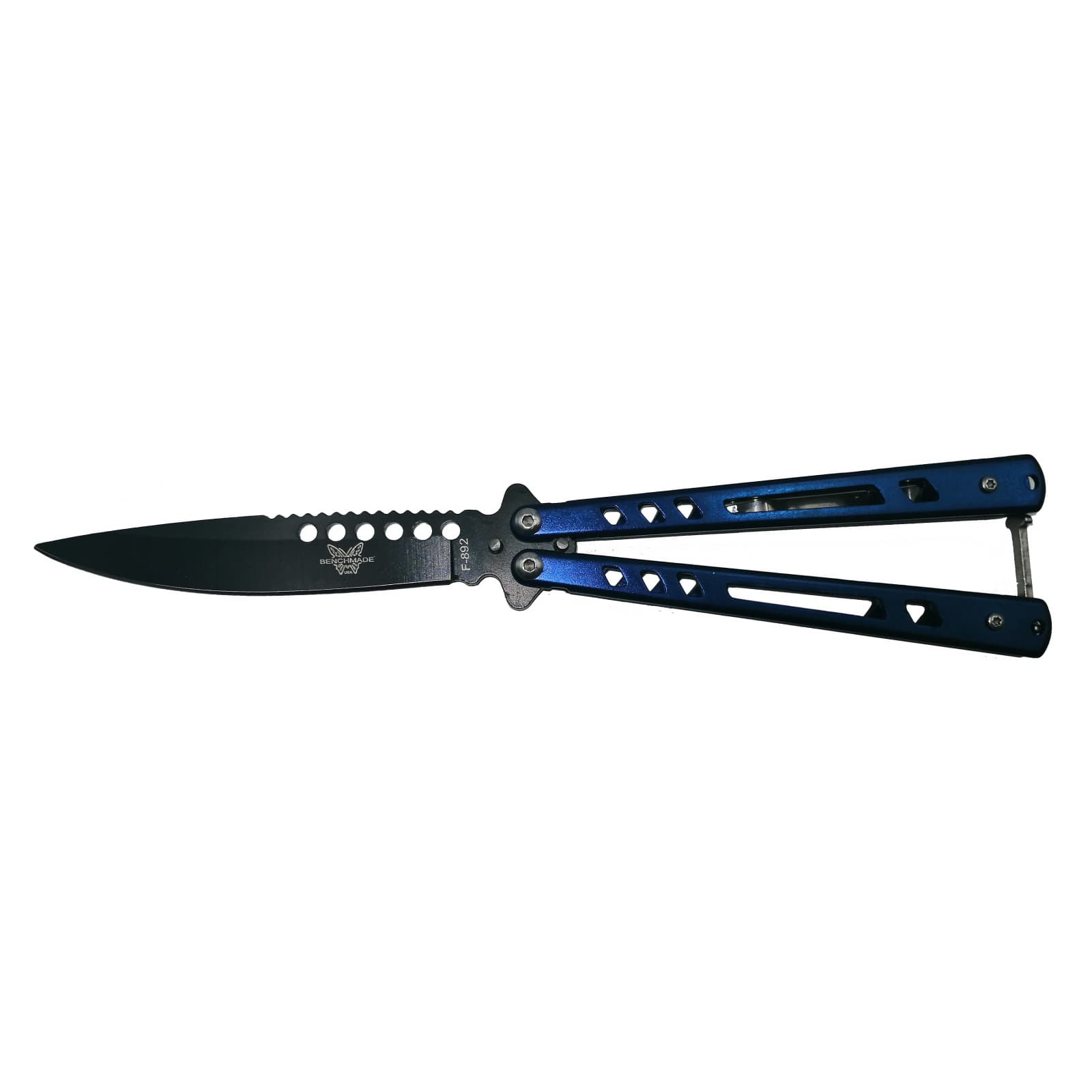 Briceag fluture DEPOX®, Sea Blade, otel inoxidabil, albastru, 22 cm
