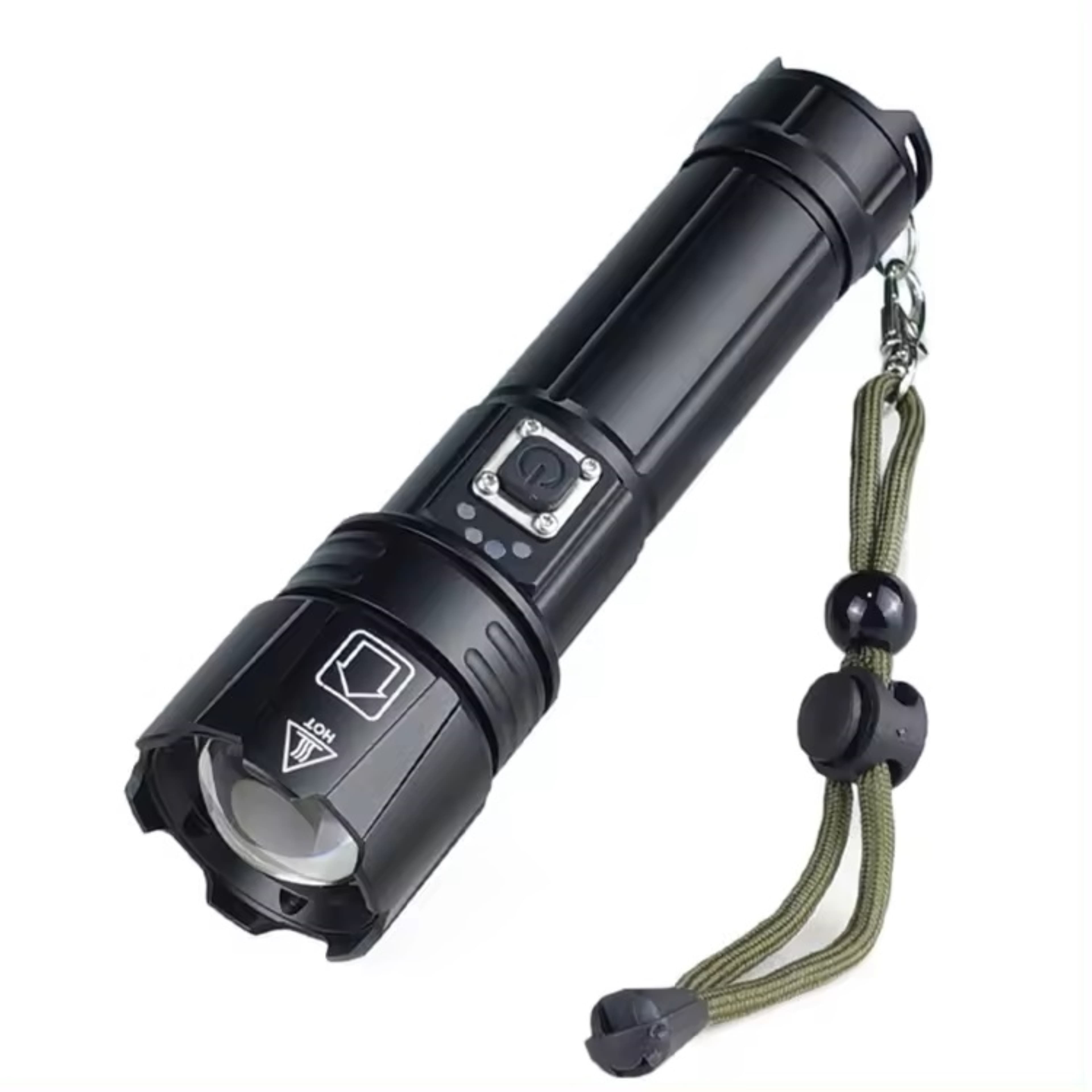 Lanterna LED Asafee SK1909 Ultra-Bright, 30w din aluminiu, sursa XHP70.2 , profesionala, focus ajustabil, acumulator 18650 inclus, rezistenta la apa, incarcare USB, 3500 lumeni, 5 moduri lumina, negru
